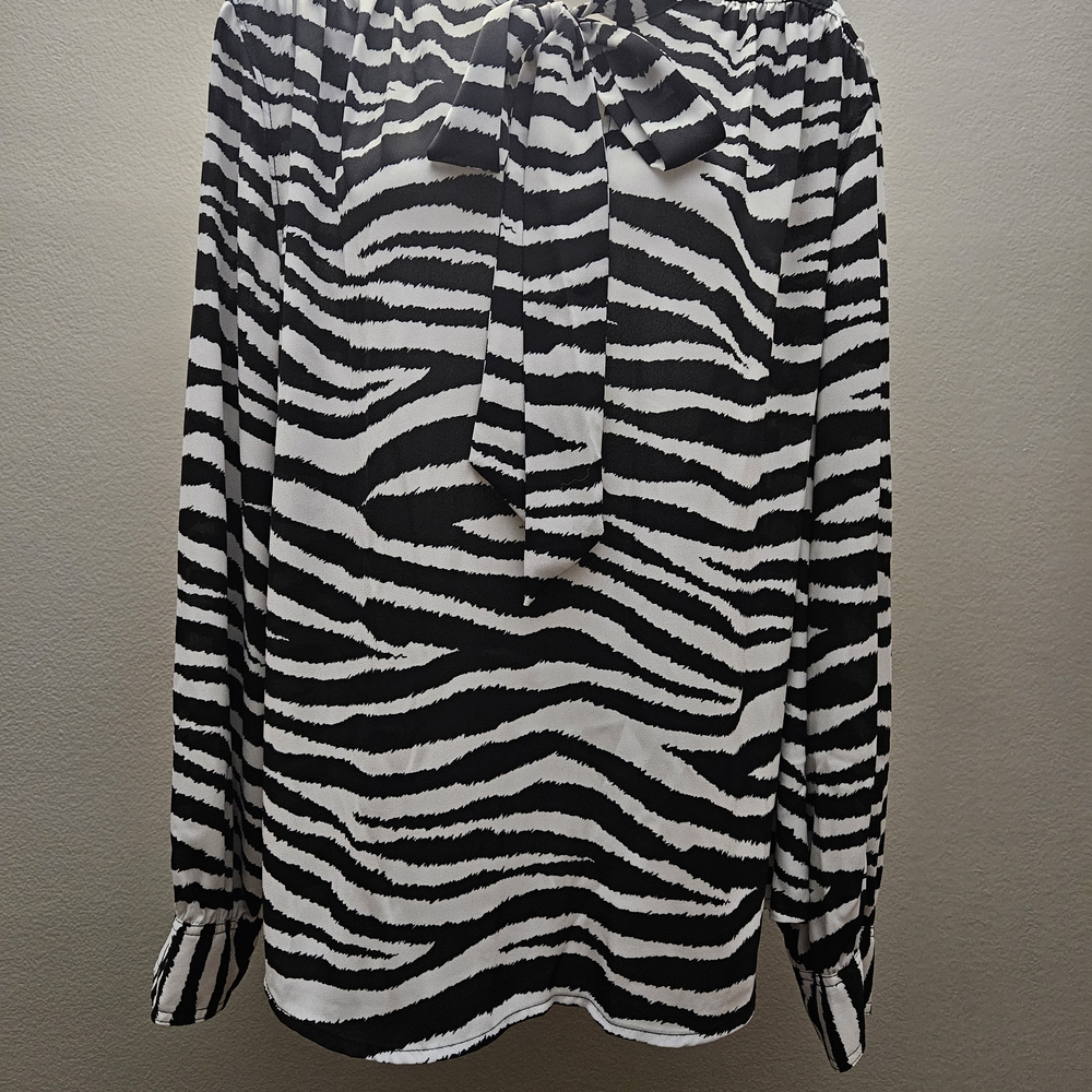 Worthington Black and White Zebra Print Blouse XXL - Picture 2 of 3
